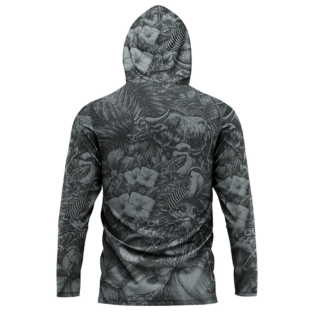 BIBA GUAHAN L/S HOODED JERSEY - GREY