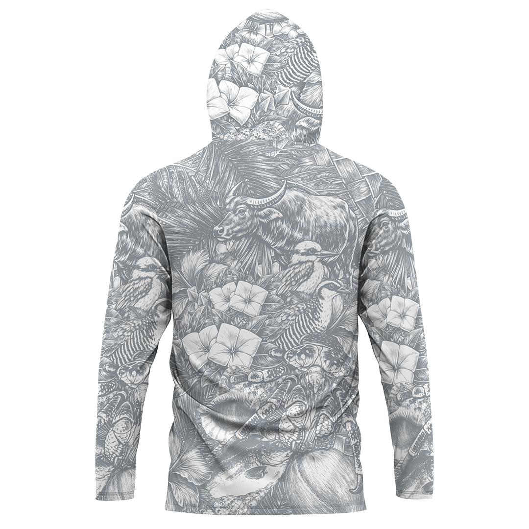 BIBA GUAHAN L/S HOODED JERSEY - WHT