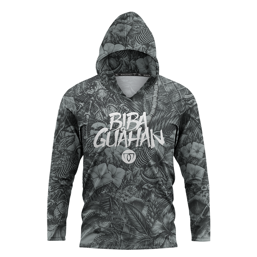 BIBA GUAHAN L/S HOODED JERSEY - GREY