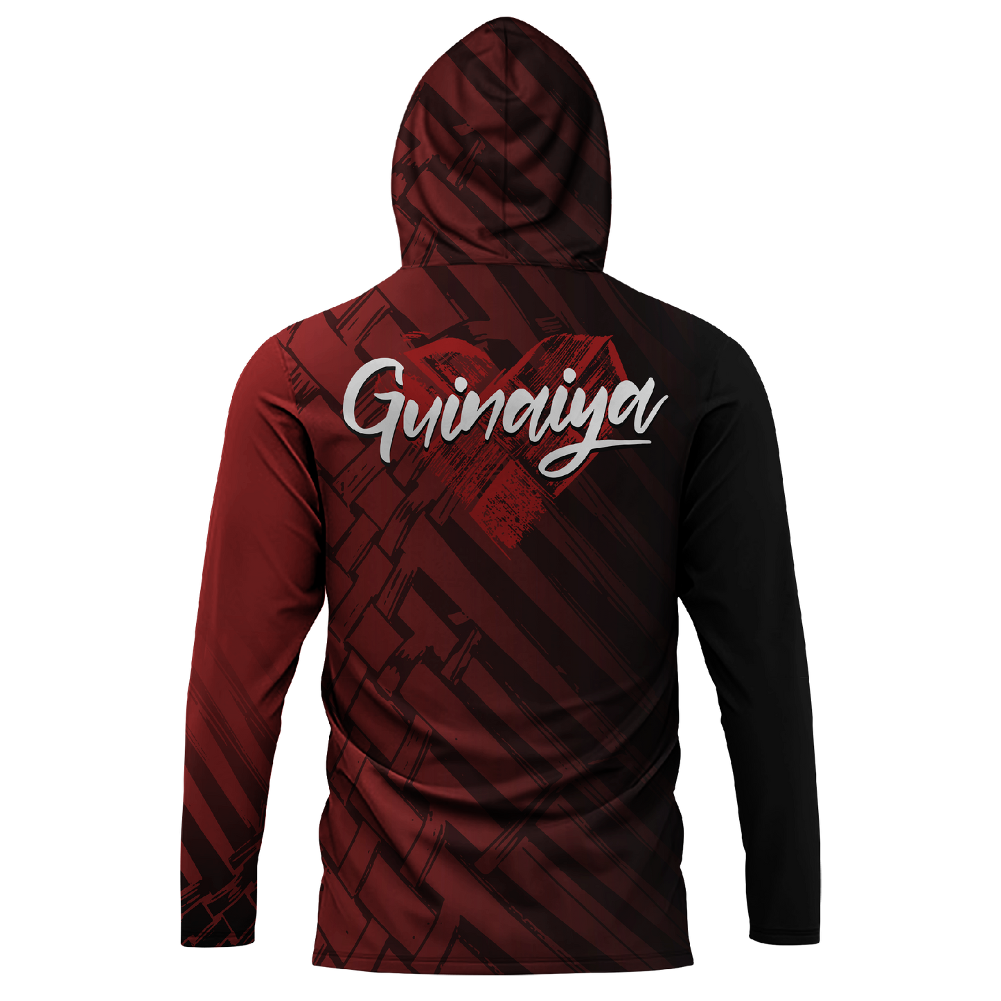 GUINAIYA L/S HOODED DRI FIT - BLK