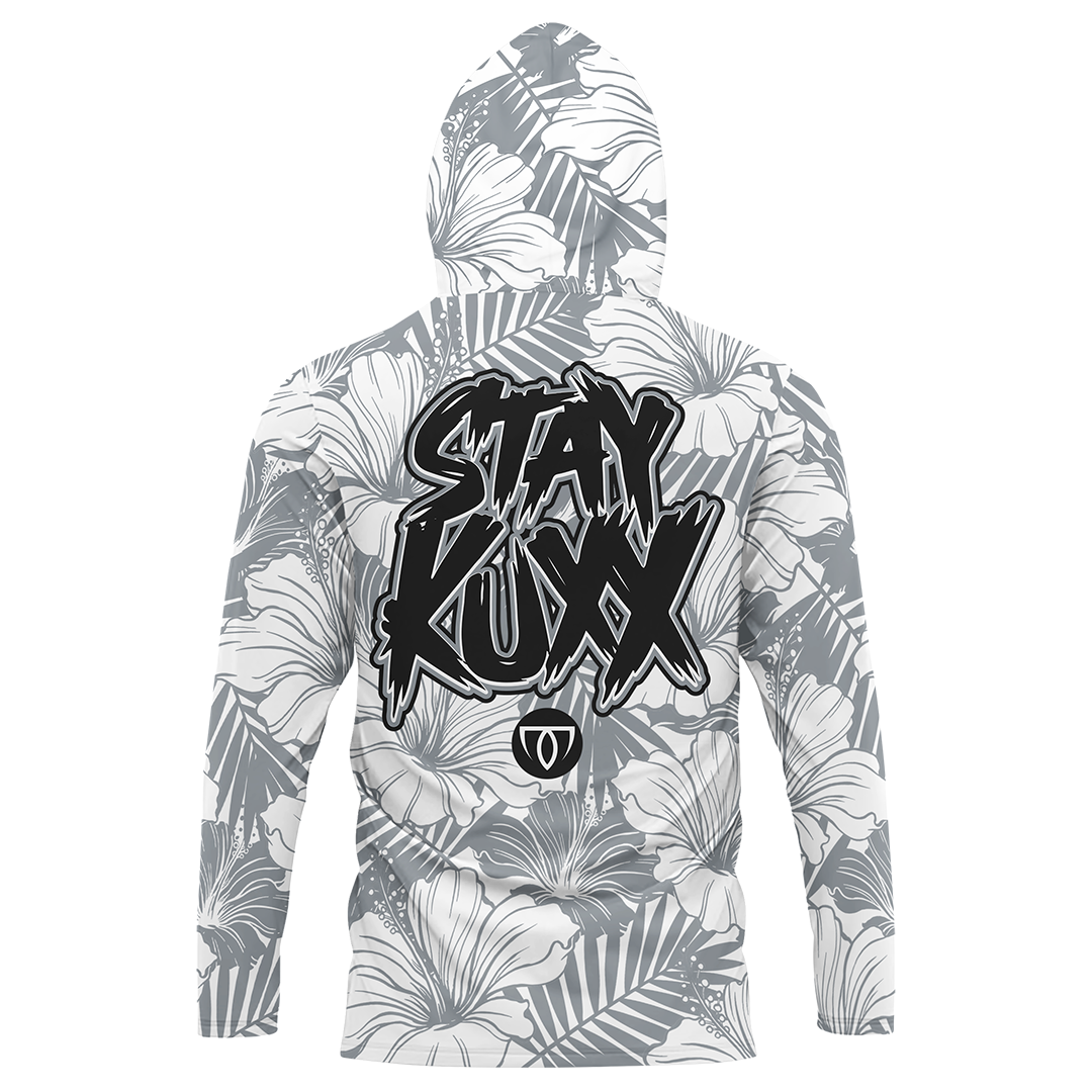 STAY KUXX LONGSLEEVE HOODED - WHITE